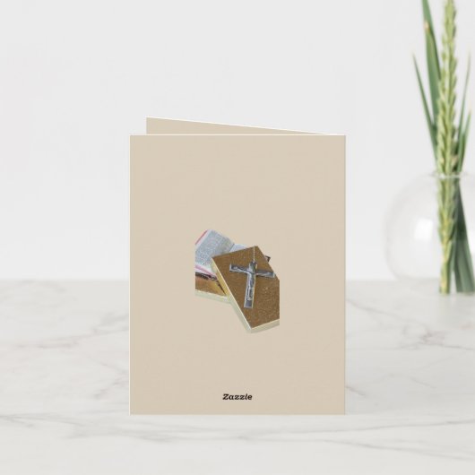 聖書の言葉引用文イエス十字架ネックレス ノートカード (裏面)