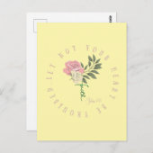 聖書の言葉：心を悩ませるな（ヨハネ 14:1） ポストカード (正面/裏面)