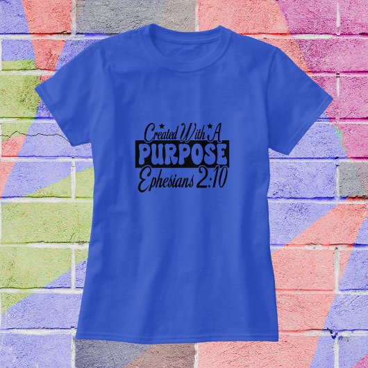 聖書の言葉 ''Purpose'' タイポグラフィー オリジナル Tシャツ