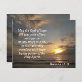 聖書の記憶カード ローマ 15:13 ポストカード (正面/裏面)