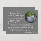 聖書の記憶：伝道書11:5-6 ポストカード (正面/裏面)