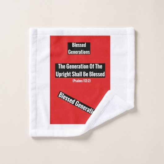 聖書の詩で布を洗う  ウォッシュタオル (ウォッシュタオル)