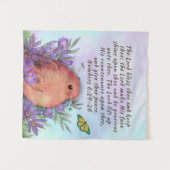 聖書の詩と自然のアートワークとタペストリー タペストリー (正面(横))