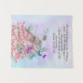 聖書の詩と自然の芸術を織り交ぜたタペストリー タペストリー (正面(横))