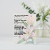 聖書の詩と花百合 ポストカード (スタンド正面)