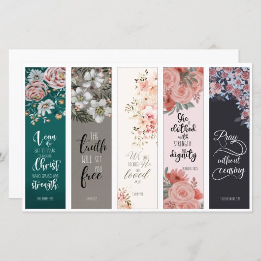 聖書の詩のしおり (正面/裏面)