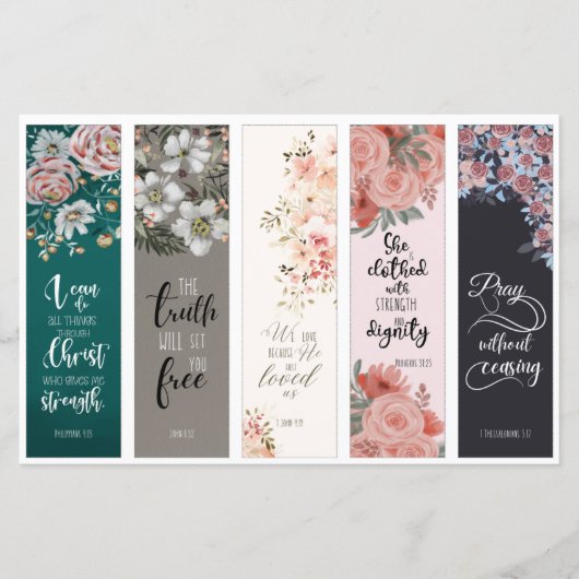 聖書の詩のしおり (正面)