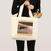 聖書の詩のアイザイアの40:28 -ワシとの31 ラージトートバッグ (正面(商品))