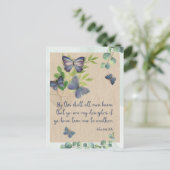 聖書の詩のカードJohn 13:35 KJV – はがき (スタンド正面)