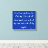 聖書の詩のキャンバス キャンバスプリント (インサイチュ (ウッドフロア))