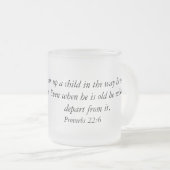 聖書の詩のコーヒー・マグ フロストグラスマグカップ (正面右)