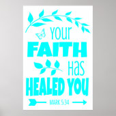 聖書の詩のターコイズ | Archival Heavyweight紙 ポスター (正面)