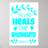 聖書の詩のターコイズ | Archival Heavyweight紙 ポスター (正面)