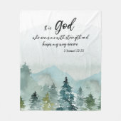 聖書の詩のフリースブランケット フリースブランケット (正面)