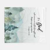 聖書の詩のフリースブランケット フリースブランケット (正面(横))