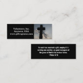 聖書の詩のボランティアの感謝のギフト スキニー名刺 (正面/裏面)