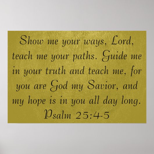 聖書の詩のポスター主よ、あなたの方法を示しなさい ポスター (正面)