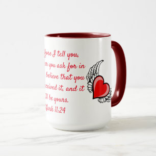 聖書の詩のマグカップ マグカップ