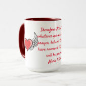 聖書の詩のマグカップ マグカップ (正面左)