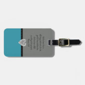 聖書の詩のロマンの8:28のレトロ ラゲッジタグ (正面横)