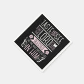 聖書の詩の味と主が良いBlであることを見る スタンダードカクテルナプキン (角)