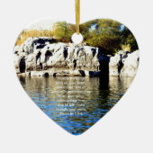 聖書の詩の引用文信頼の諺3:5-6 セラミックオーナメント (正面)