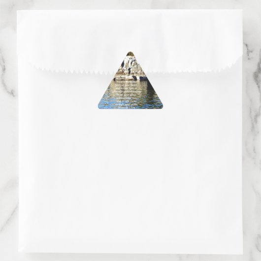 聖書の詩の引用文信頼の諺3:5-6 三角形シール (バッグ)