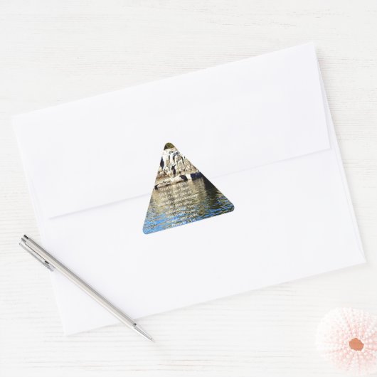 聖書の詩の引用文信頼の諺3:5-6 三角形シール (封筒)