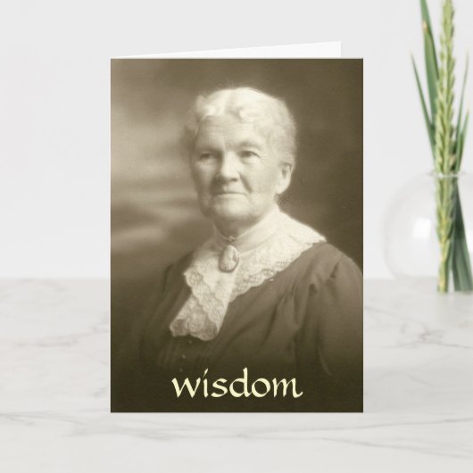 聖書の詩の挨拶状の知恵 カード (正面)