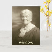 聖書の詩の挨拶状の知恵 カード (黄色い花)