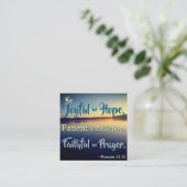 聖書の詩の暗記カードを励ます スクエア名刺 (スタンド正面)