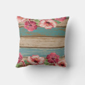 聖書の詩の水彩画の花の枕クッション クッション (裏面)