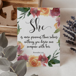 聖書の詩の箴言カード テーブルナンバー