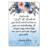 聖書の詩の箴言カード テーブルナンバー (正面)