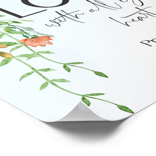 聖書の詩の箴言フローラ聖なる書物、 経典ポスター ポスター (角)