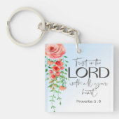 聖書の詩の箴言フローラ聖なる書物、 経典Keychain キーホルダー (正面)