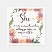 聖書の詩の箴言紙ナプキンス スタンダードカクテルナプキン (正面)