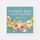 聖書の詩の箴言紙 スタンダードカクテルナプキン (正面)