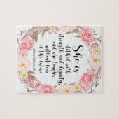 聖書の詩の箴言聖なる書物、 経典フローラ ジグソーパズル (横)