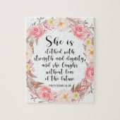 聖書の詩の箴言聖なる書物、 経典フローラ ジグソーパズル (縦)