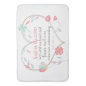 聖書の詩の箴言3:5ハートバスマット浴室 バスマット (正面縦)