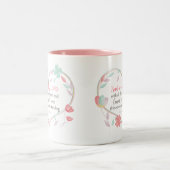 聖書の詩の箴言3:5ハートフローラマグカップ ツートーンマグカップ (中央)