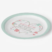 聖書の詩の箴言3:5ハート紙プレート ペーパープレート (アングル)