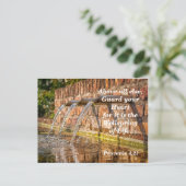 聖書の詩の箴言4:23あなたのハートを守る ポストカード (スタンド正面)