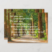 聖書の詩の箴言4:25-27 ポストカード (正面/裏面)