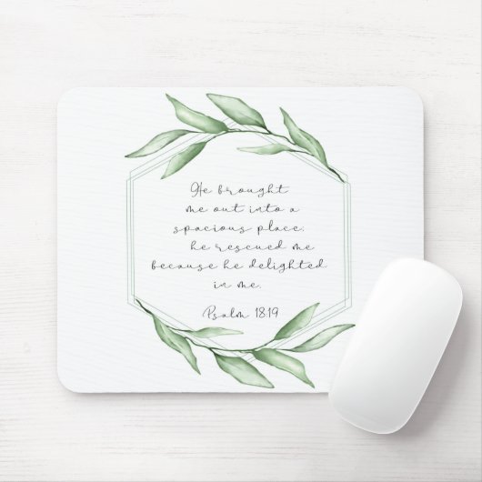 聖書の詩の緑のマウスパッド マウスパッド (マウス)