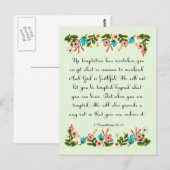 聖書の詩の芸術 - コリントの第一 10:13 ポストカード (正面/裏面)