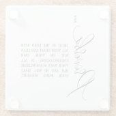 聖書の詩の諺ガラスのコースター ガラスコースター (裏面)