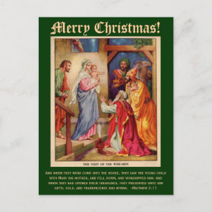 聖書の詩の賢者のクリスマスカード、 シーズンポストカード