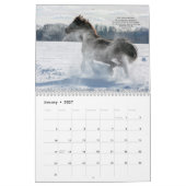 聖書の詩の2016年のFriesianの馬のカレンダー カレンダー (1月 2027)